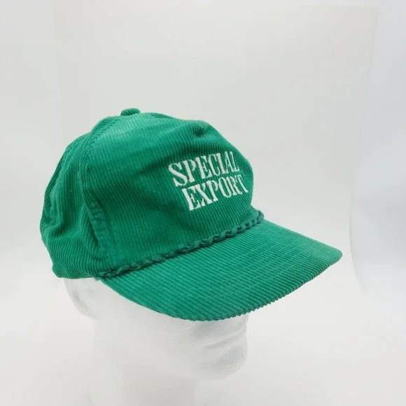 Special Export Young-An‎ Hat Cap Strap Back Green Corduroy Otto Rope Vintage - Picture 9 of 13